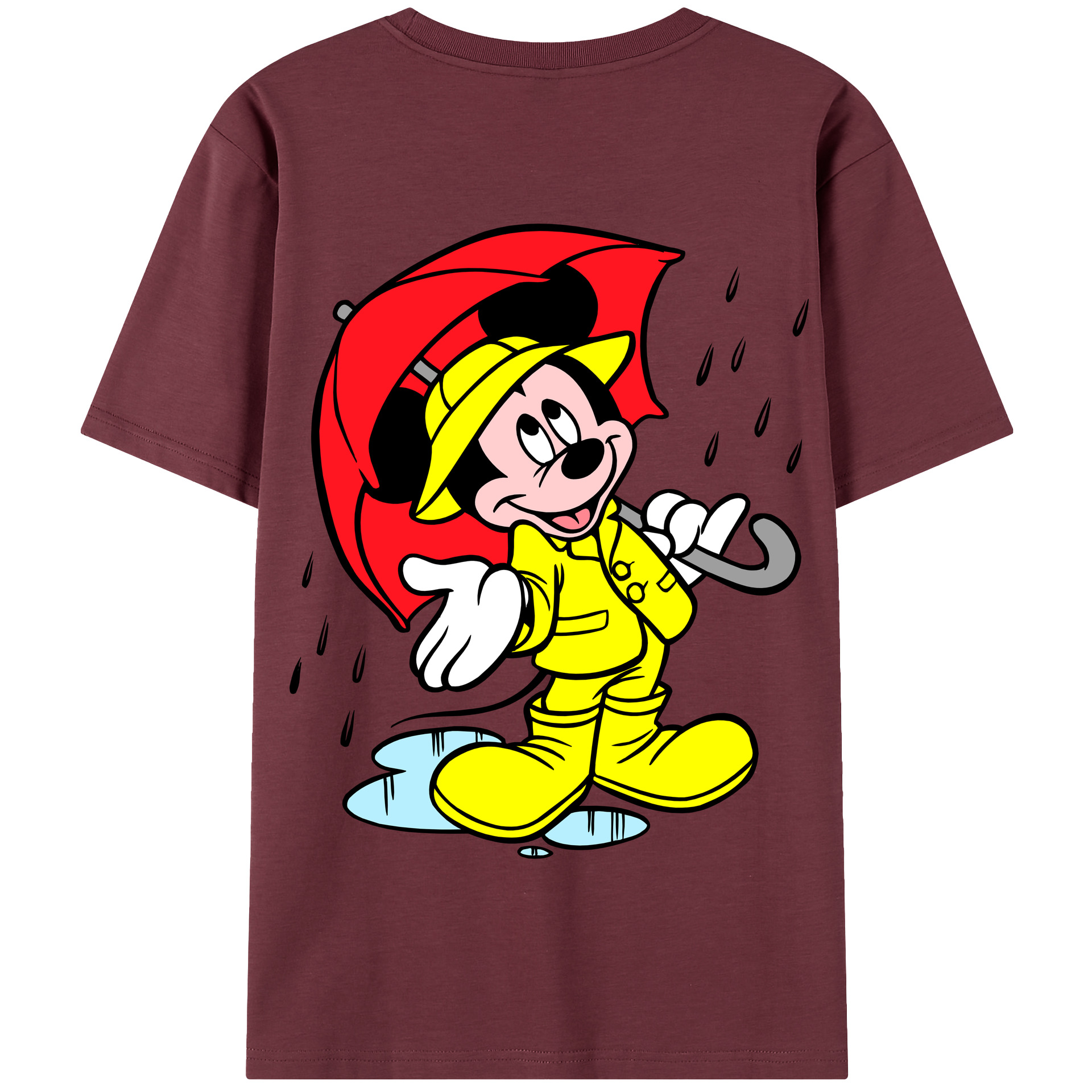 （画像用） ミッキーマウス Mickey Mouse 綿100％半袖Tシャツ（背面プリント）